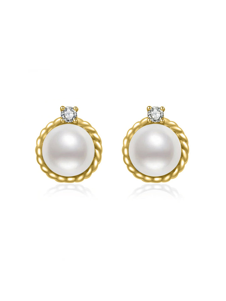 Musée des civilisations asiatiques Boucles d'oreilles en perles d'eau douce WE00660 | Collection ACM