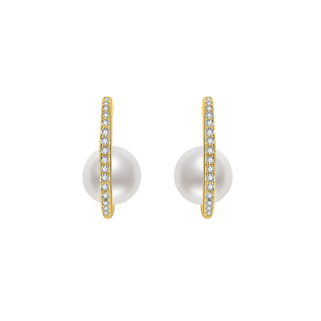 Elegant Freshwater Pearl Earrings WE00664 - PEARLY LUSTRE