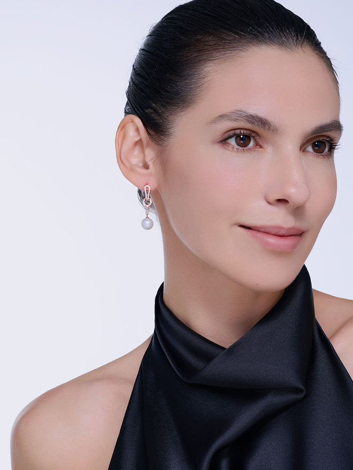 Anting-anting Mutiara Air Tawar yang Elegan WE00669
