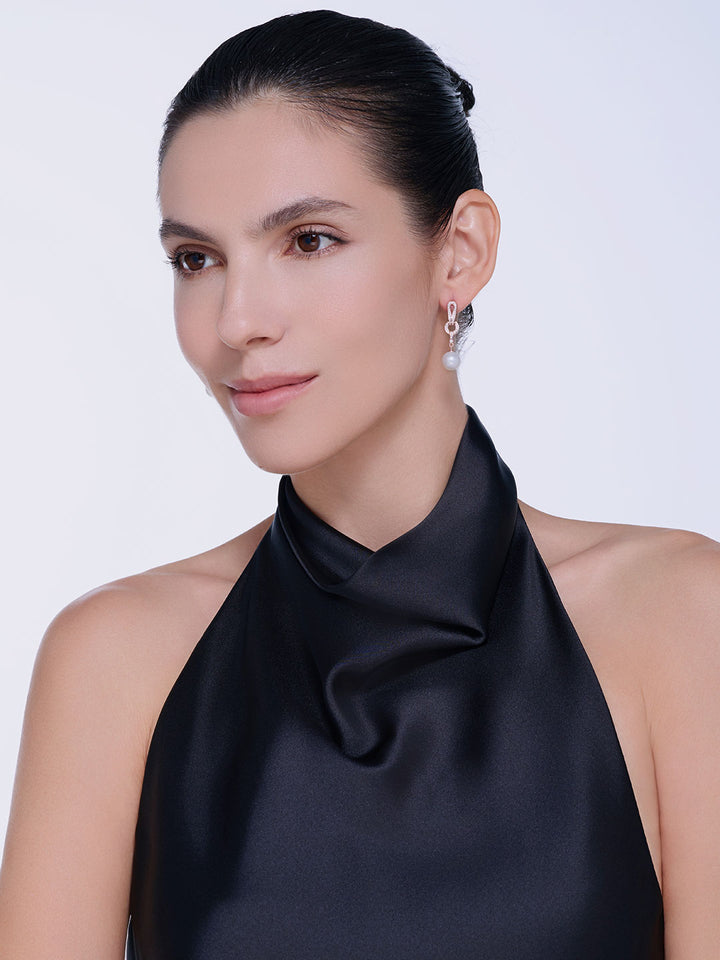 Anting-anting Mutiara Air Tawar yang Elegan WE00669