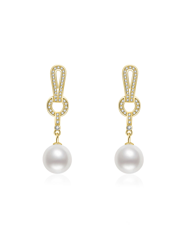 Boucles d'oreilles élégantes en perles d'eau douce WE00670