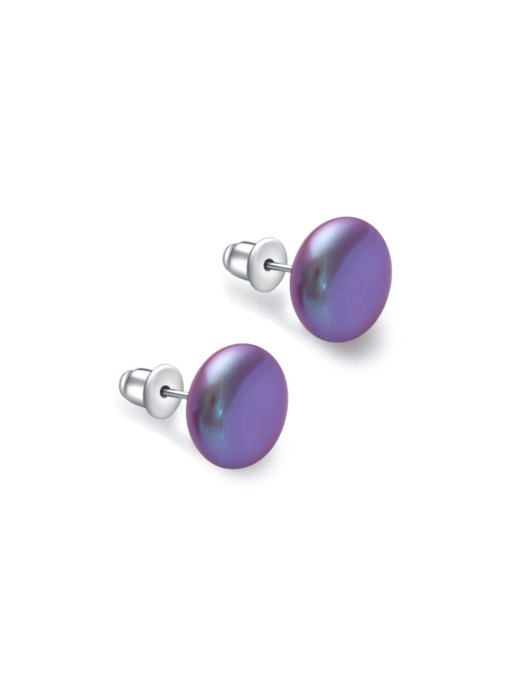 Boucles d'oreilles à tige en perles avec bouton brillant WE00671