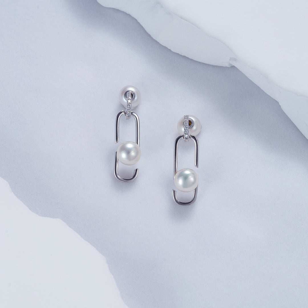 Top Grade Freshwater Pearl Earrings WE00673 | CONNECT - PEARLY LUSTRE