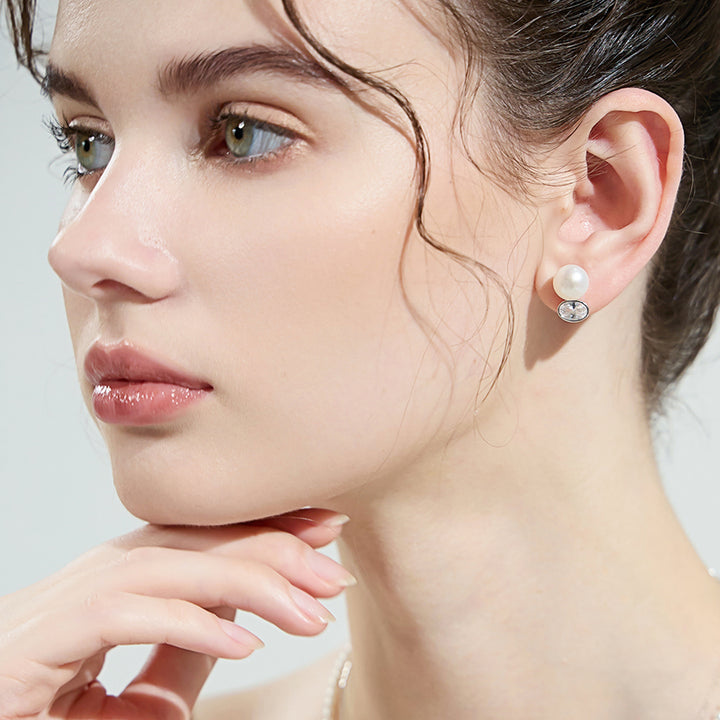 Elegant Freshwater Pearl Earrings WE00683 - PEARLY LUSTRE