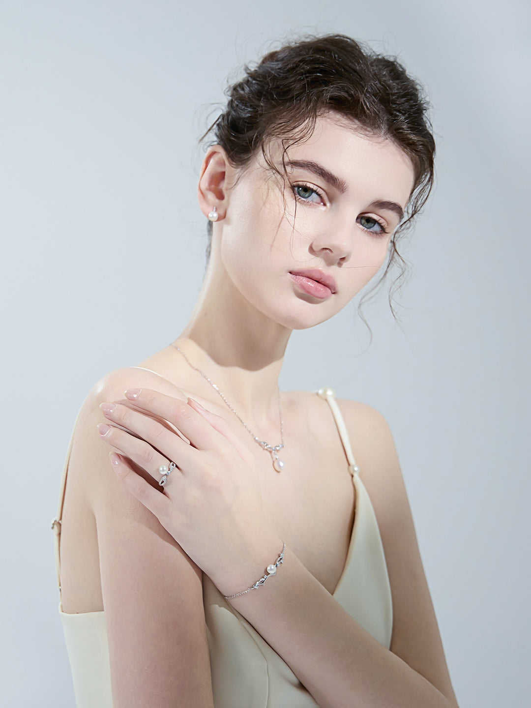 Pulsera de perlas de agua dulce de primera calidad WB00214 | ESTRELLADO
