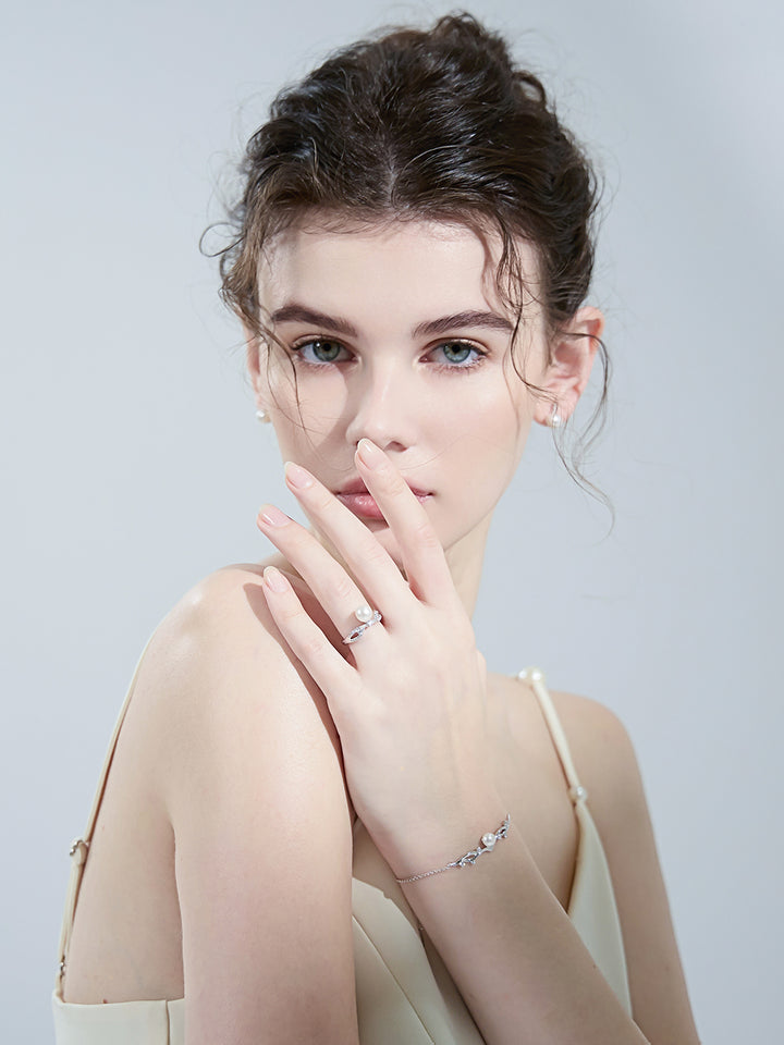 Anting-anting Mutiara Air Tawar yang Elegan WE00685