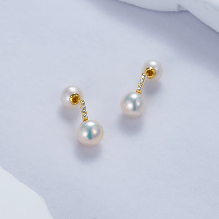 Elegant Freshwater Pearl Earrings WE00687 - PEARLY LUSTRE