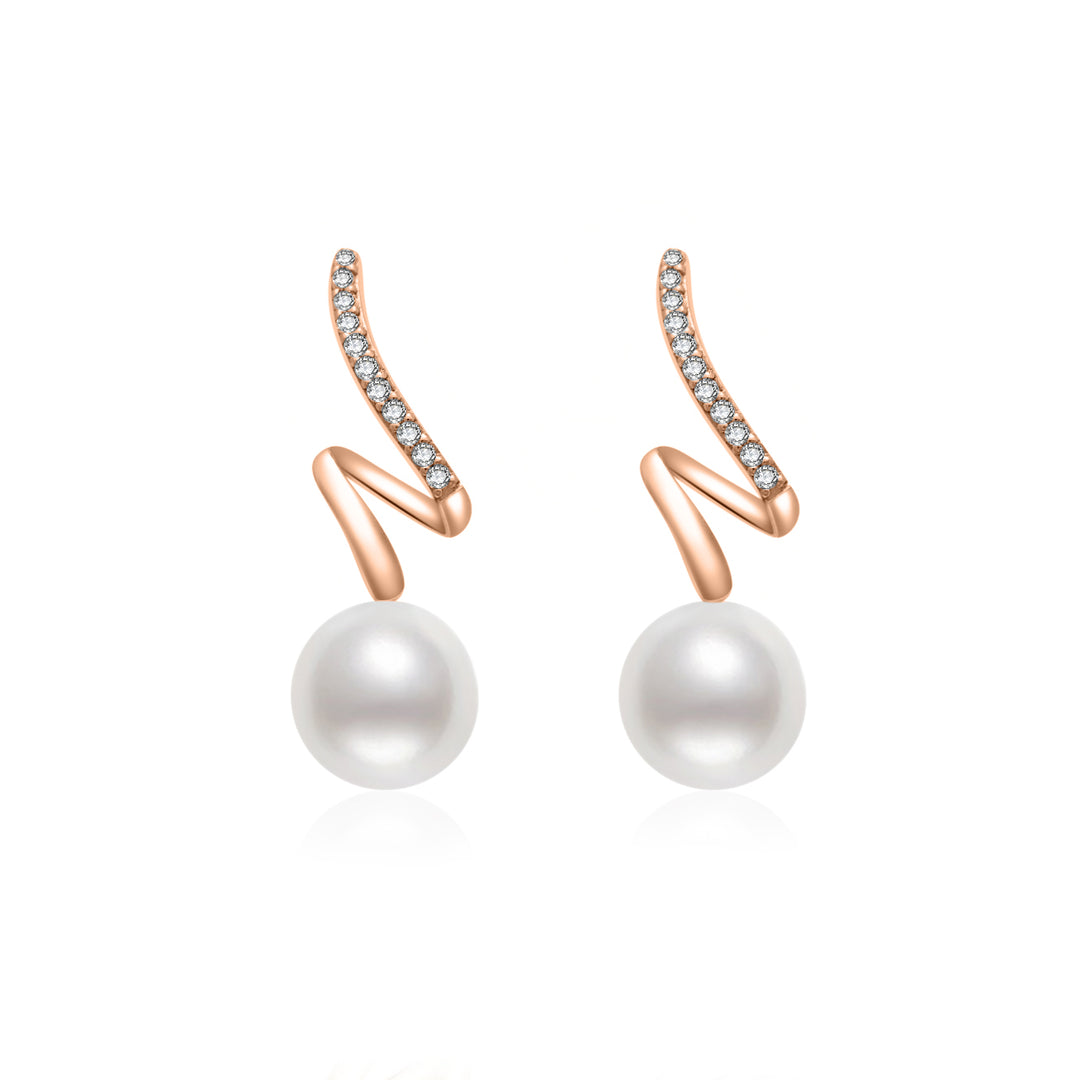 Elegant Freshwater Pearl Earrings WE00689| S Collection - PEARLY LUSTRE