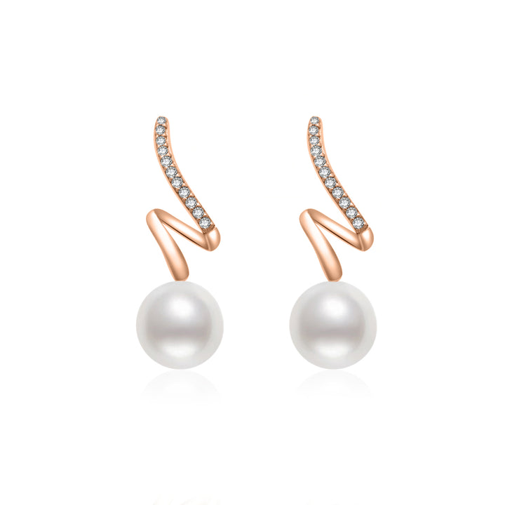 Top Grade Freshwater Pearl Earrings WE00689 | S Collection - PEARLY LUSTRE