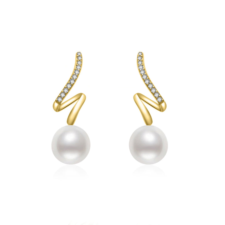 Top Grade Freshwater Pearl Earrings WE00690 | S Collection - PEARLY LUSTRE