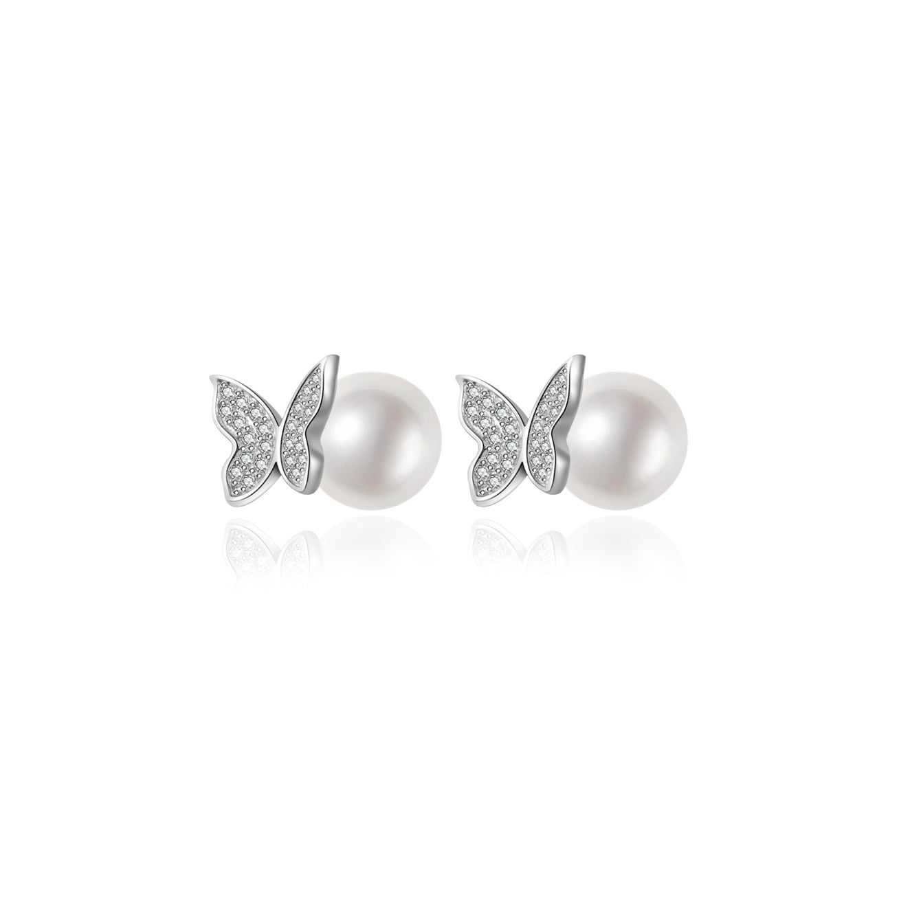 White on sale pearl earrings