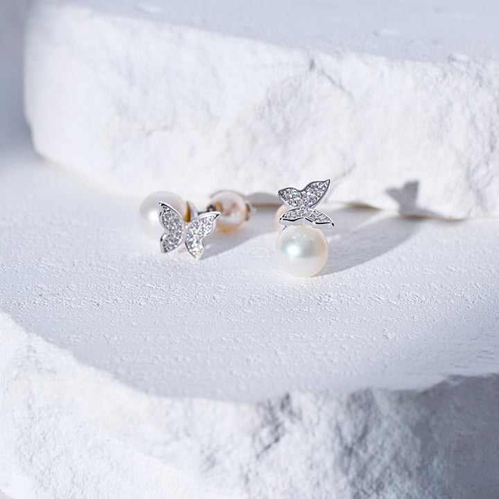 최고급 담수 진주 귀걸이 WE00691 | BUTTERFLY