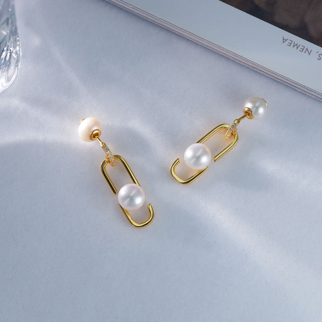 Top Grade Freshwater Pearl Earrings WE00695 | CONNECT - PEARLY LUSTRE