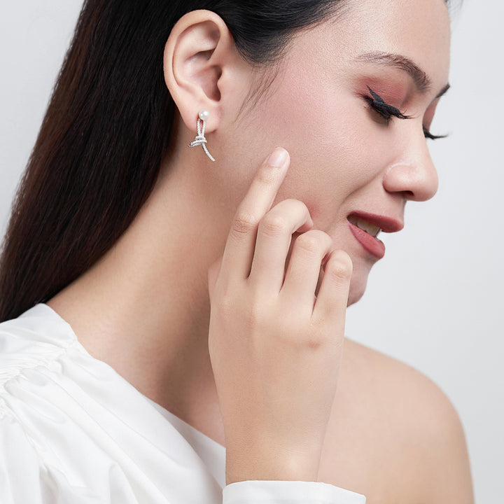 Elegant Freshwater Pearl Earrings WE00719 - PEARLY LUSTRE