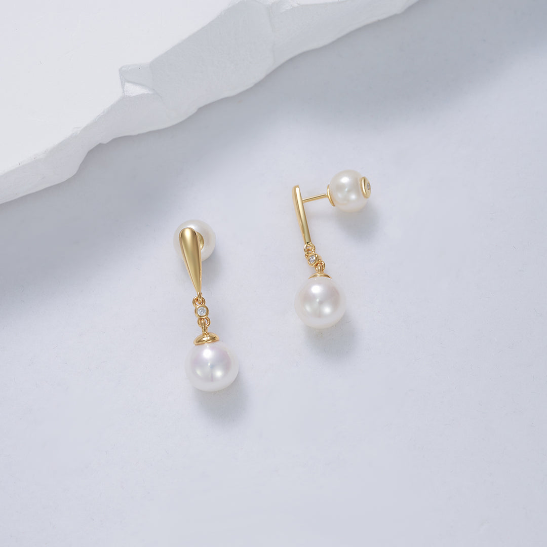 Elegant Freshwater Pearl Earrings WE00720 - PEARLY LUSTRE