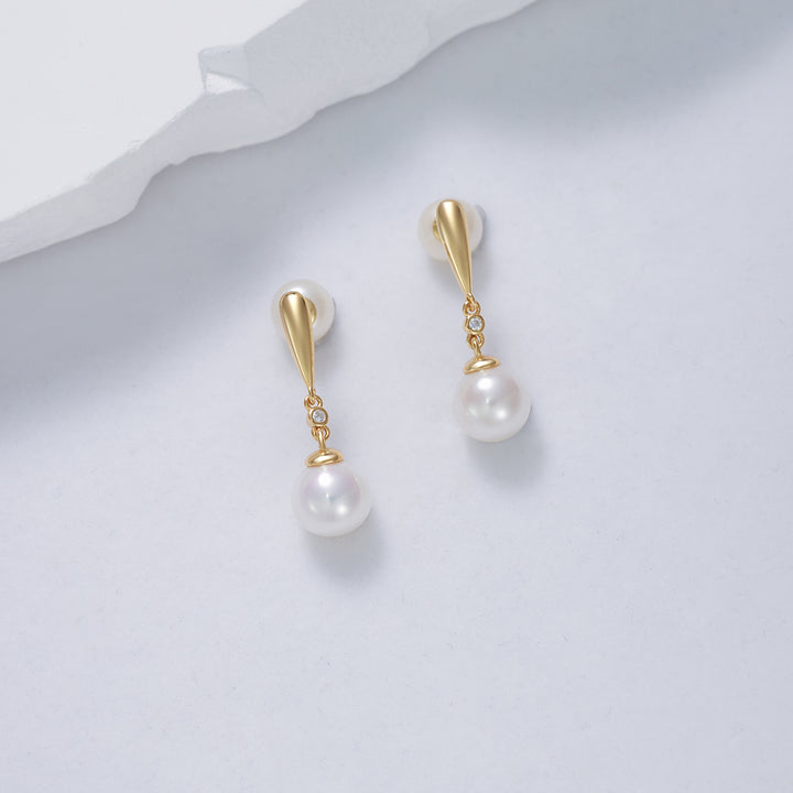 Elegant Freshwater Pearl Earrings WE00720 - PEARLY LUSTRE