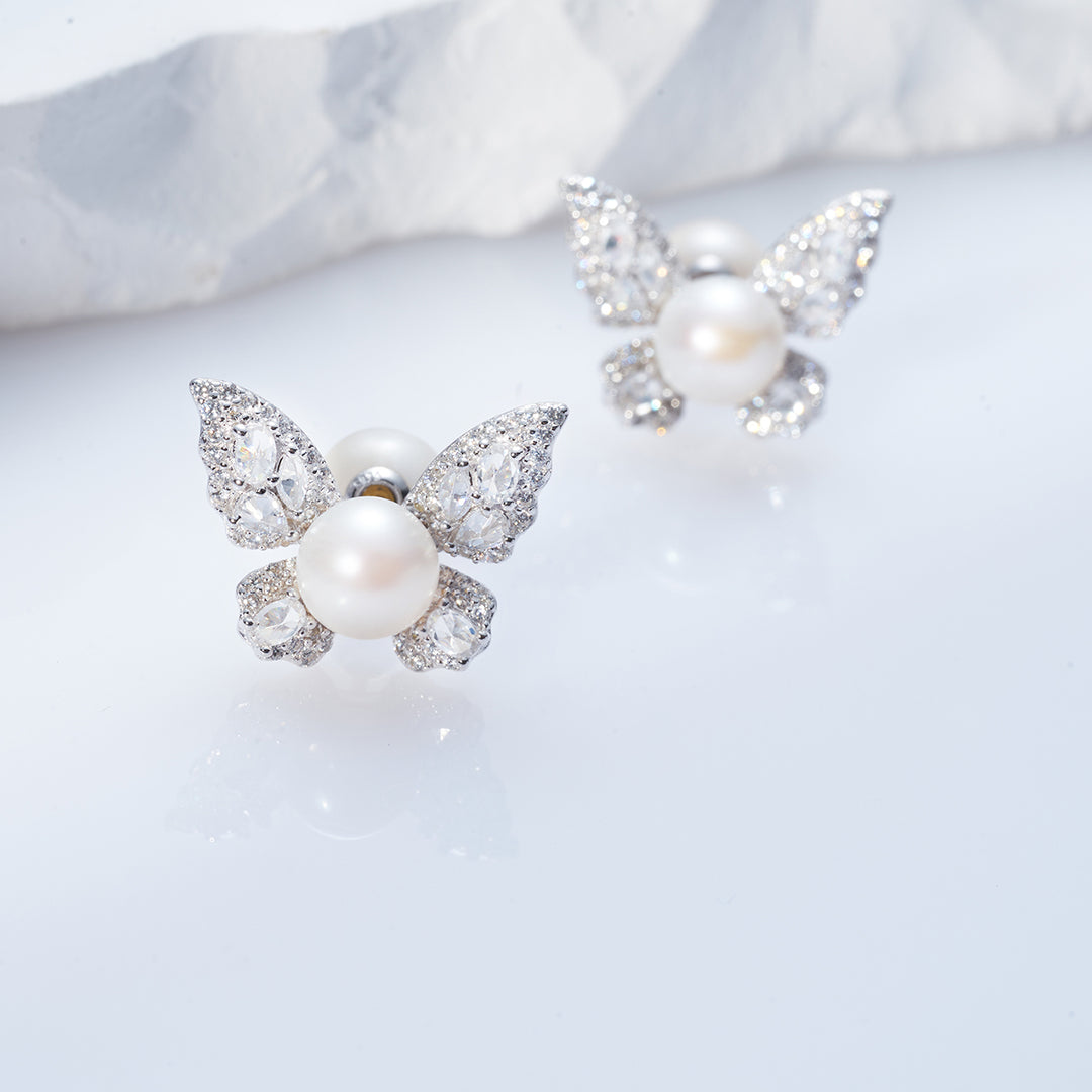 Eleganti orecchini di perle d'acqua dolce WE00723| GIARDINI
