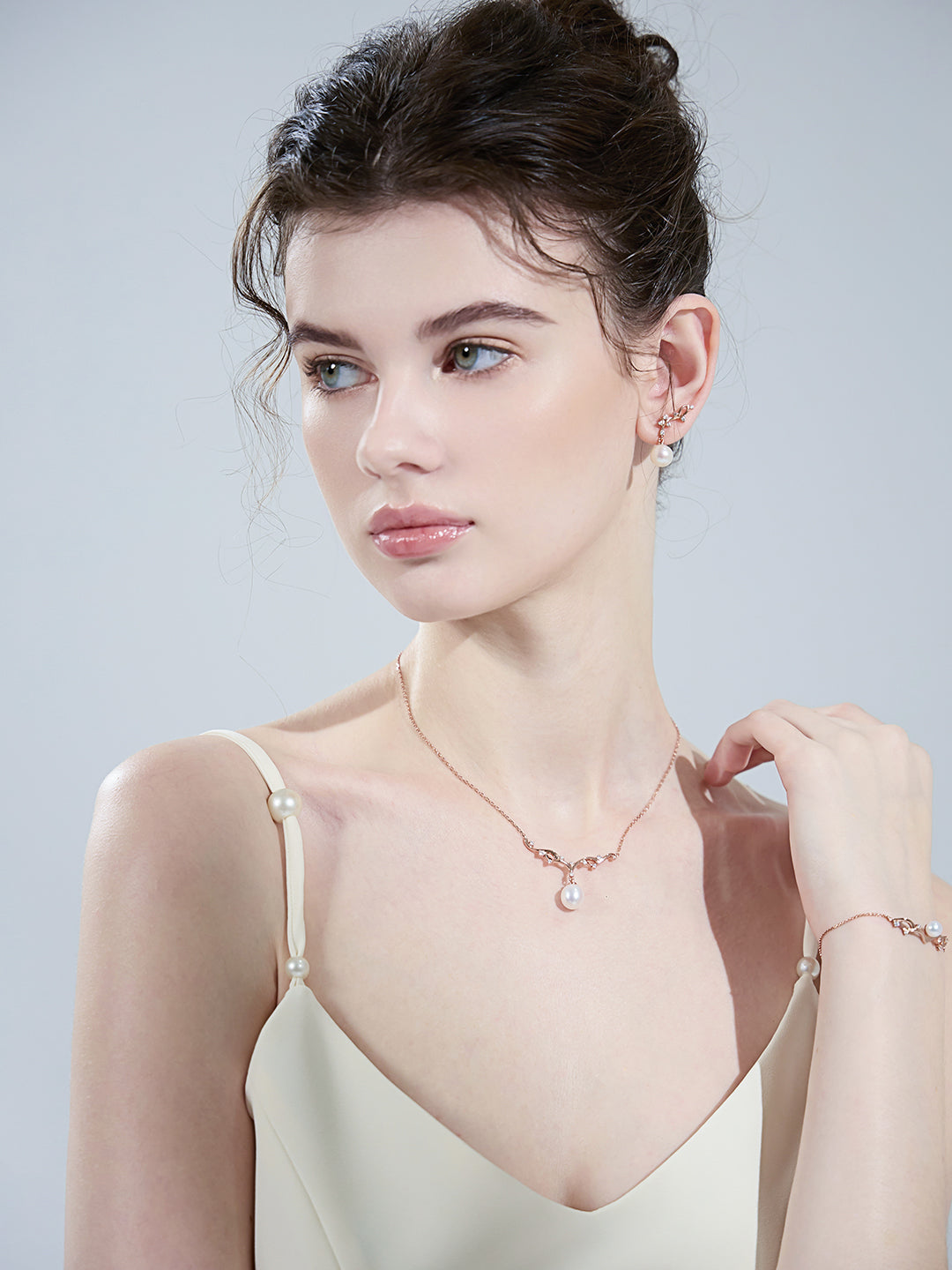 Pendientes de perlas de agua dulce de primera calidad WE00724 | ESTRELLADO