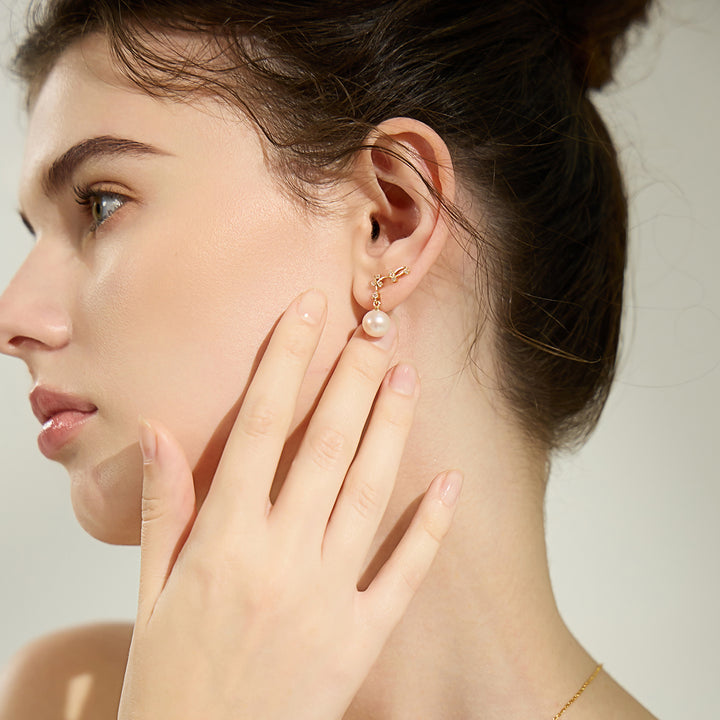 Top Grade Freshwater Pearl Earrings WE00725 | STARRY - PEARLY LUSTRE