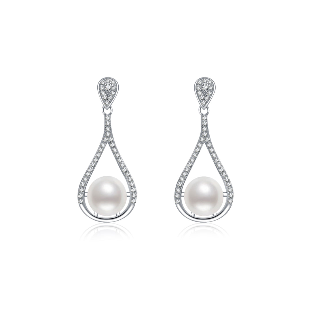 Top Grade Freshwater Pearl Earrings WE00726 - PEARLY LUSTRE