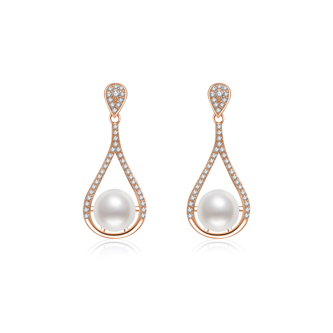 Top Grade Freshwater Pearl Earrings WE00729 - PEARLY LUSTRE