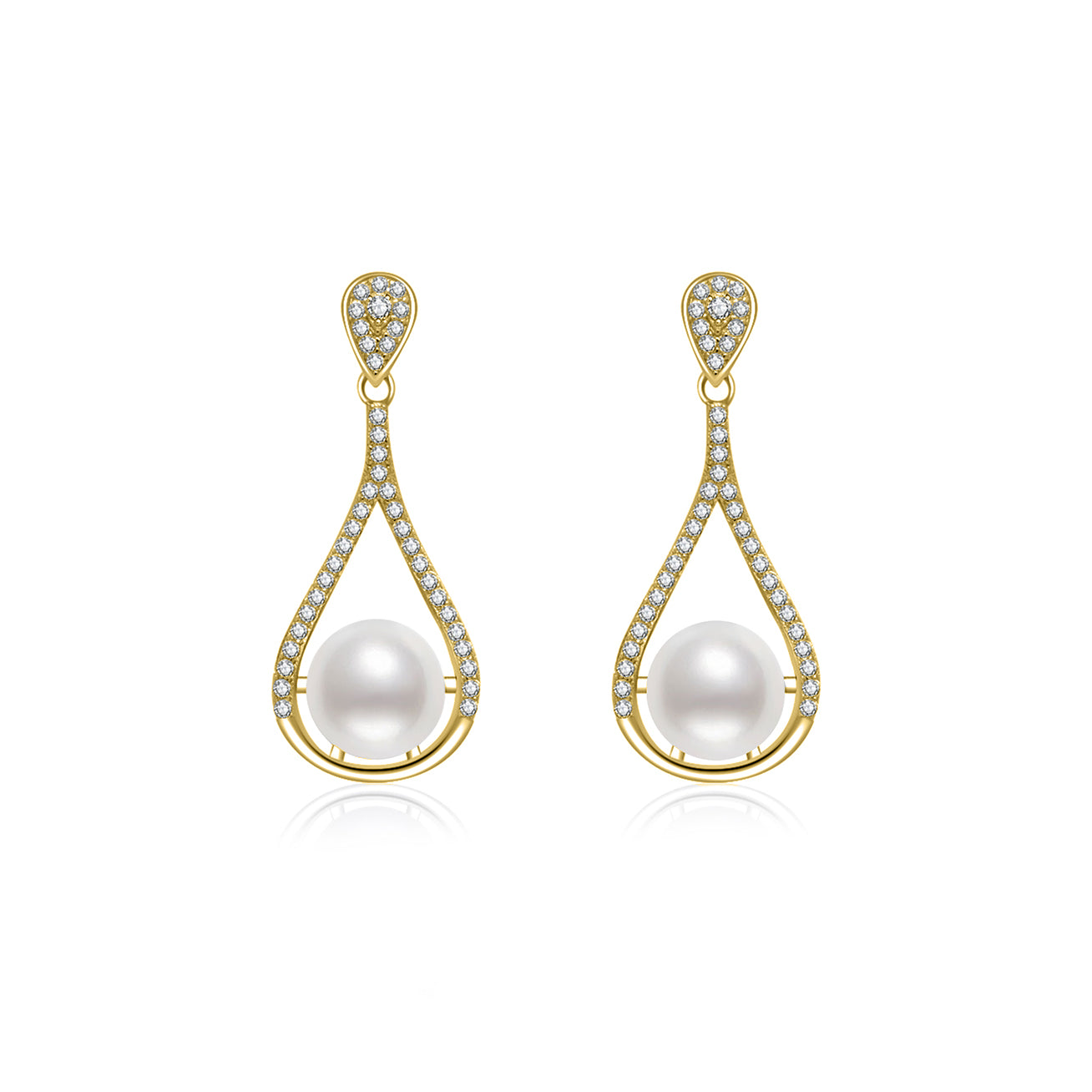 Top Grade Freshwater Pearl Earrings WE00730 - PEARLY LUSTRE