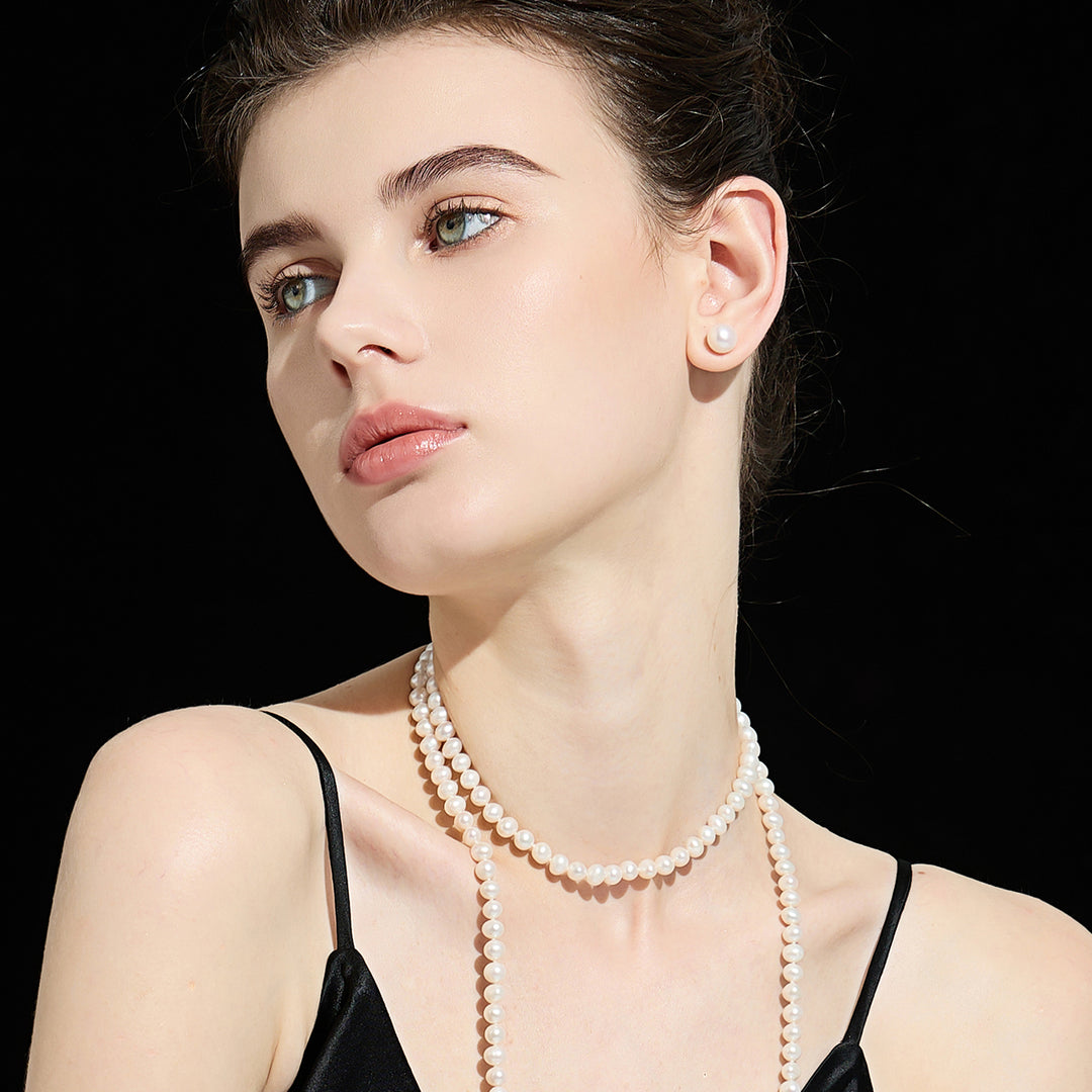 18K Gold Venus Top Grade Australian White South Sea Pearl Stud Earrings KE00084 - PEARLY LUSTRE