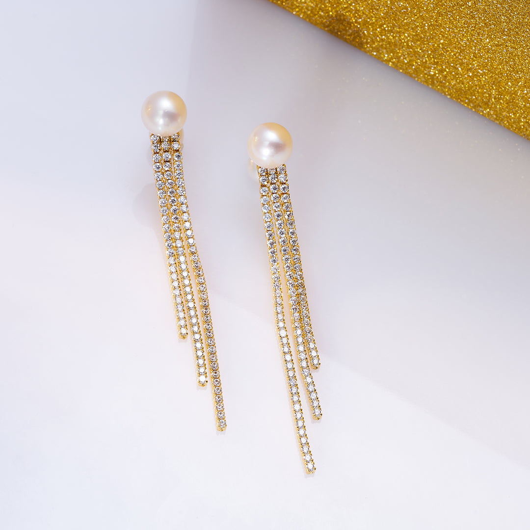 Top Grade Freshwater Pearl Earring WE00735 | CELESTE - PEARLY LUSTRE