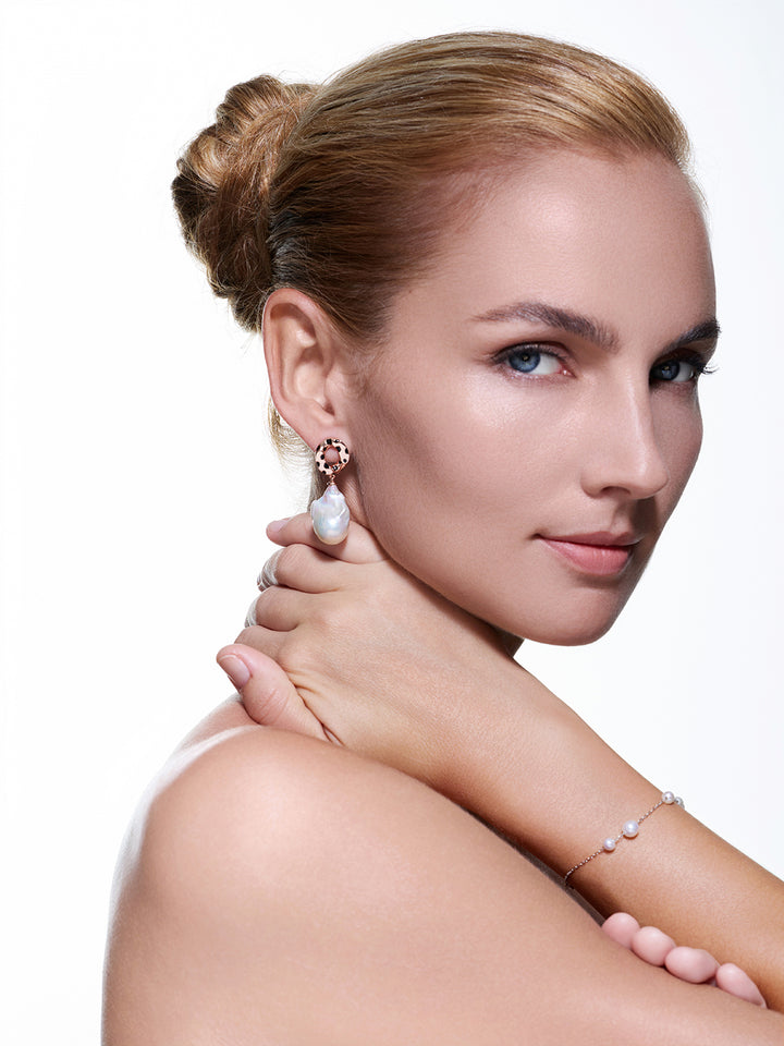 Boucles d'oreilles perles baroques WE00776 | SAFARI