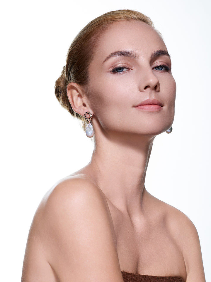 Boucles d'oreilles perles baroques WE00776 | SAFARI