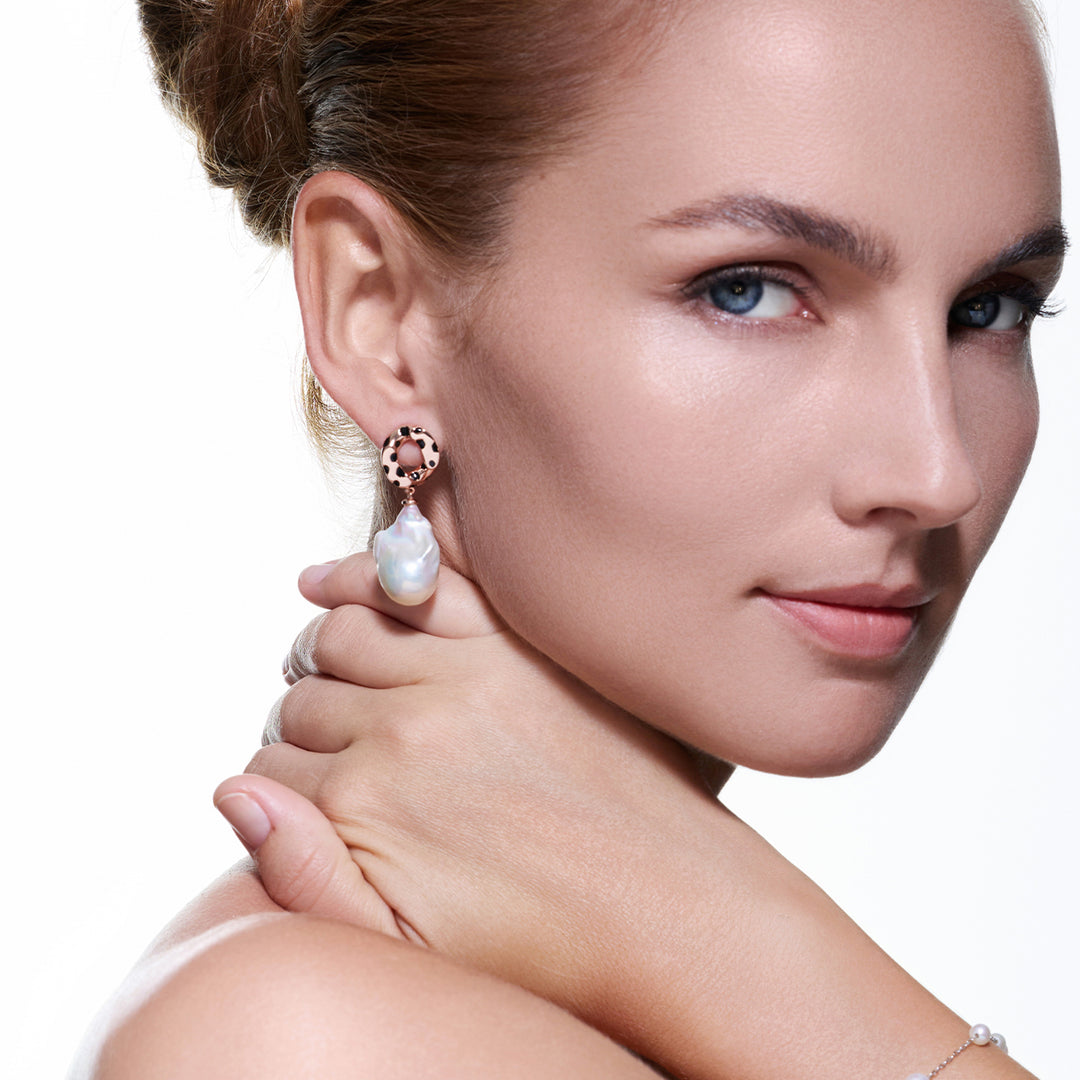 Boucles d'oreilles perles baroques WE00776 | SAFARI