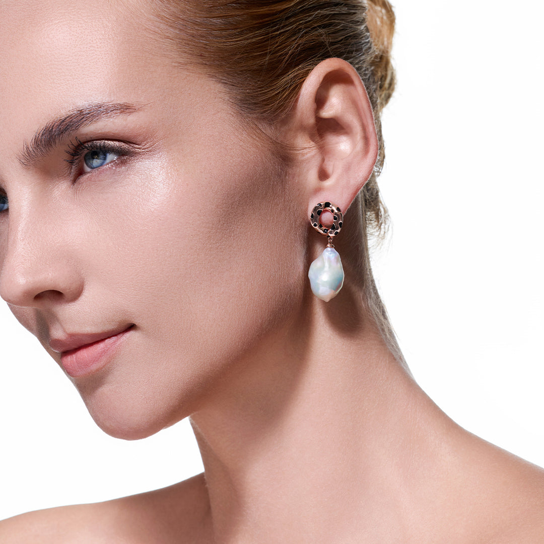 Boucles d'oreilles perles baroques WE00776 | SAFARI