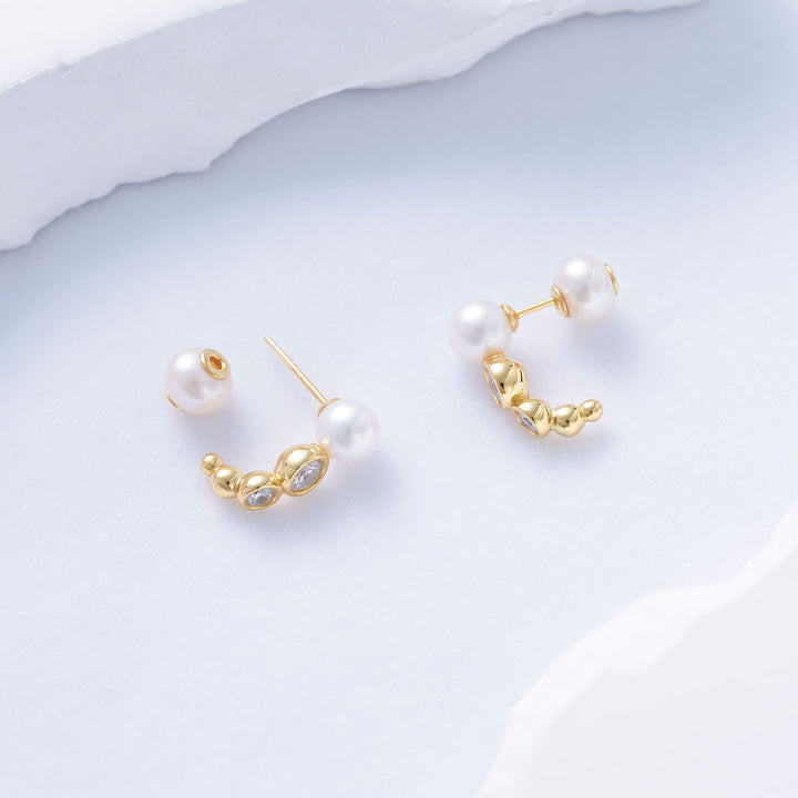 Top Grade Freshwater Pearl Earring WE00779| BUBBLE - PEARLY LUSTRE