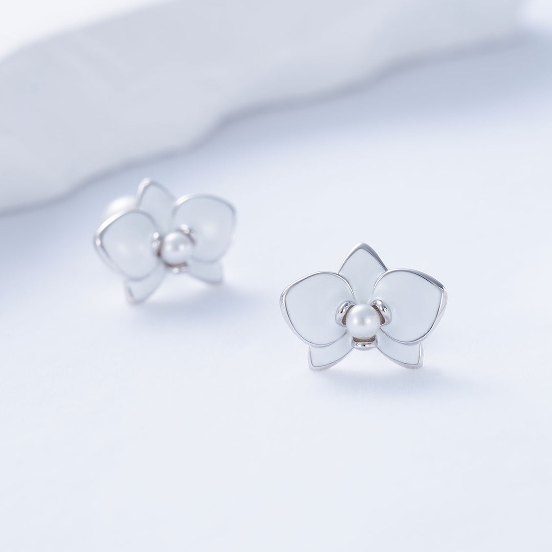 Top Grade Freshwater Pearl Earrings WE00780 | ORCHID - PEARLY LUSTRE