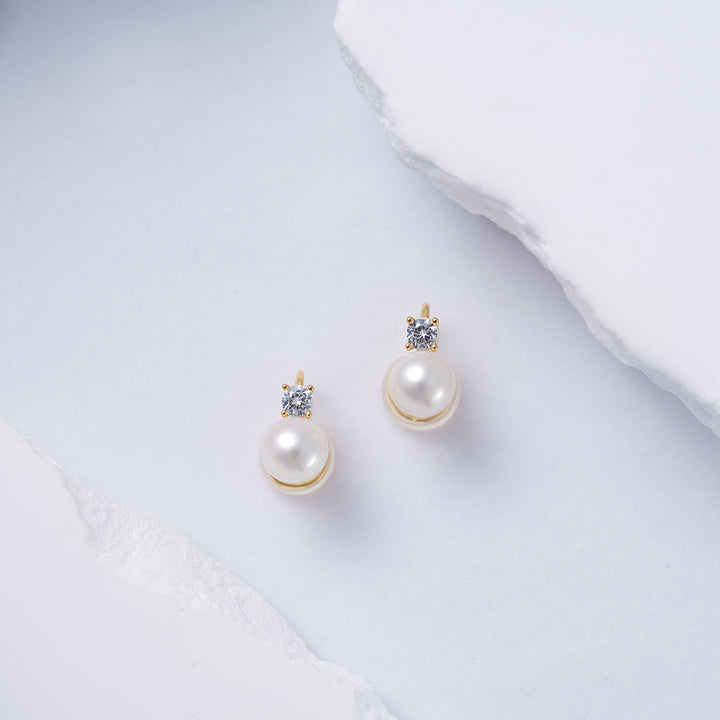 Clip-On Freshwater Pearl Earrings WE00785 - PEARLY LUSTRE