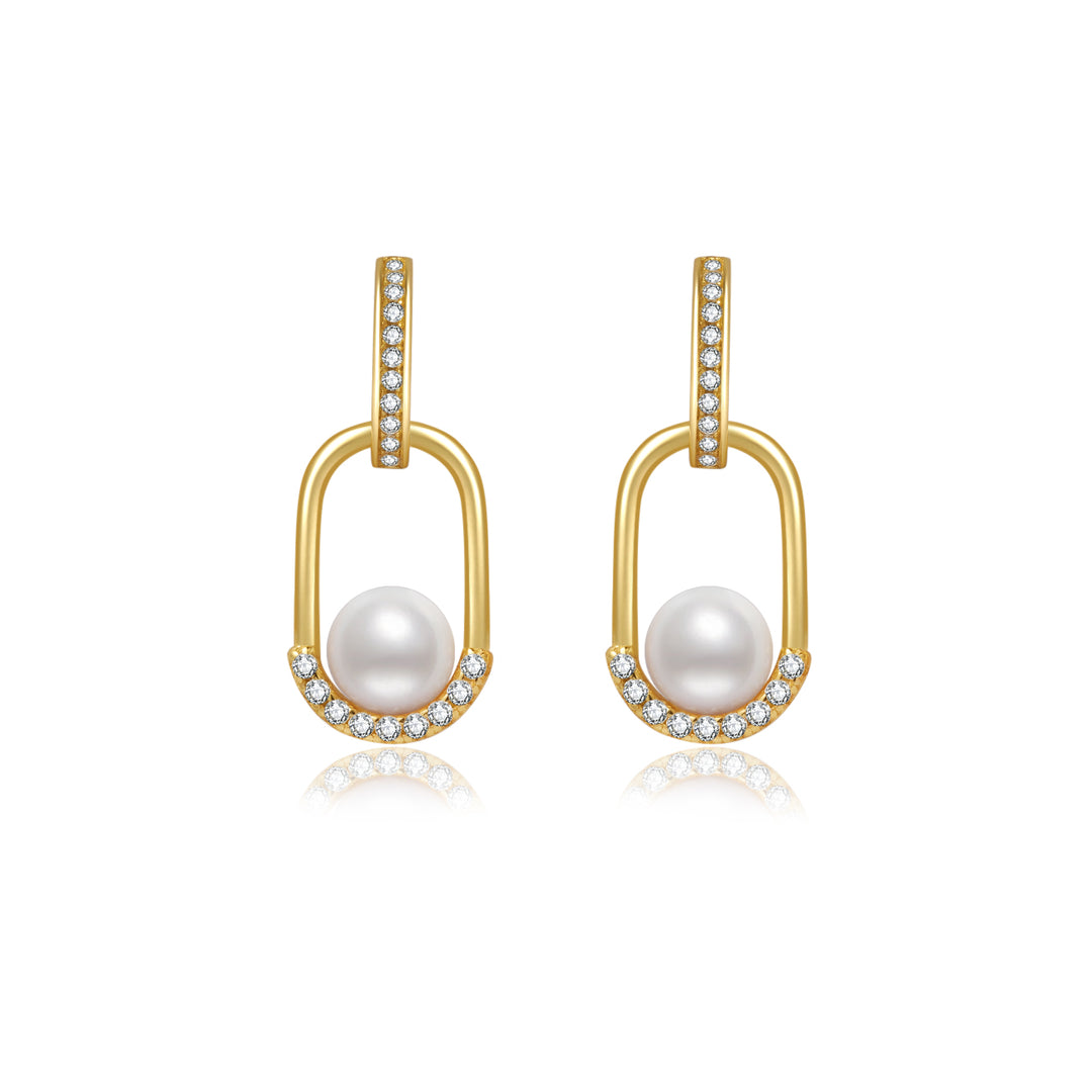 Top Grade Freshwater Pearl Earrings WE00786 | CONNECT - PEARLY LUSTRE
