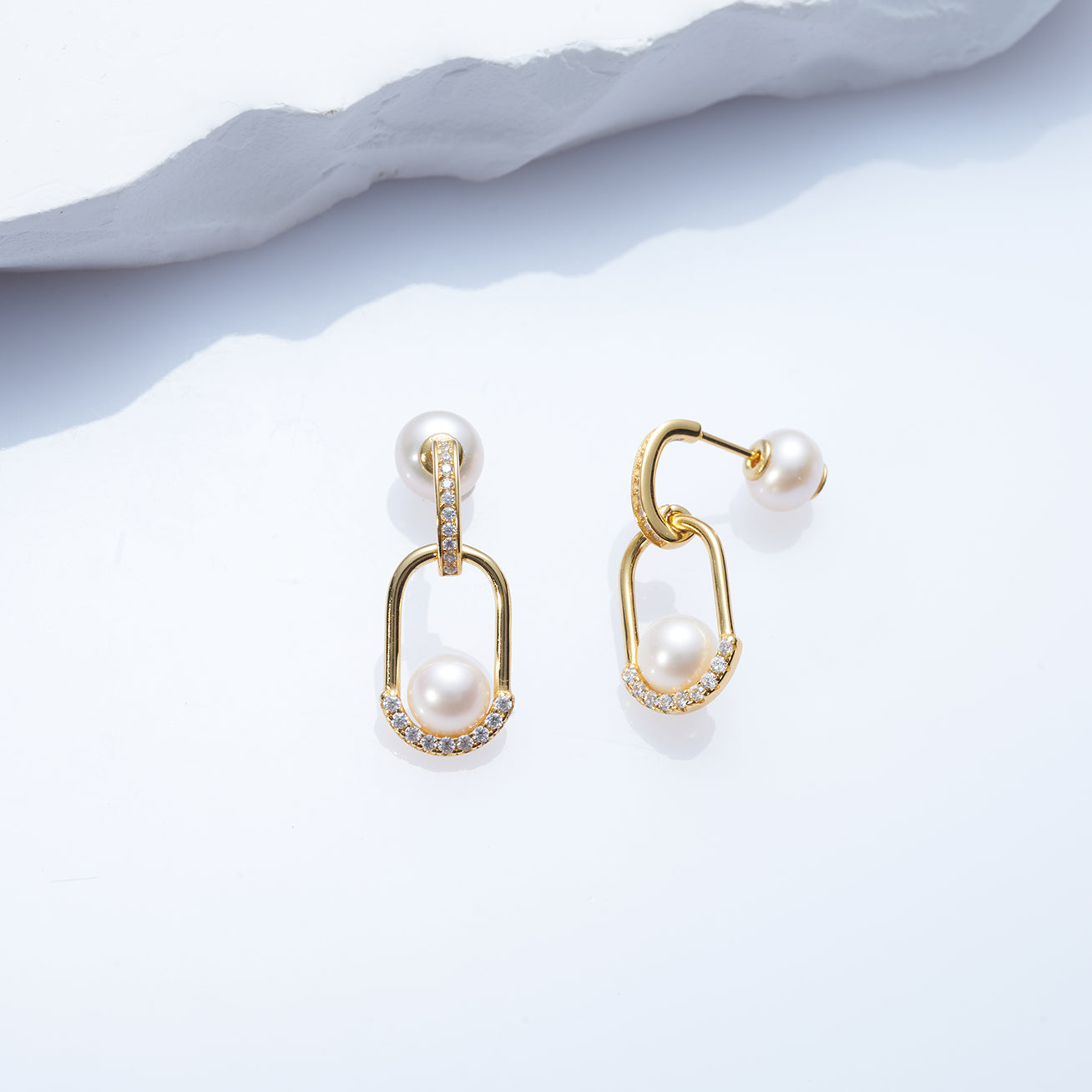 Top Grade Freshwater Pearl Earrings WE00786 | CONNECT - PEARLY LUSTRE