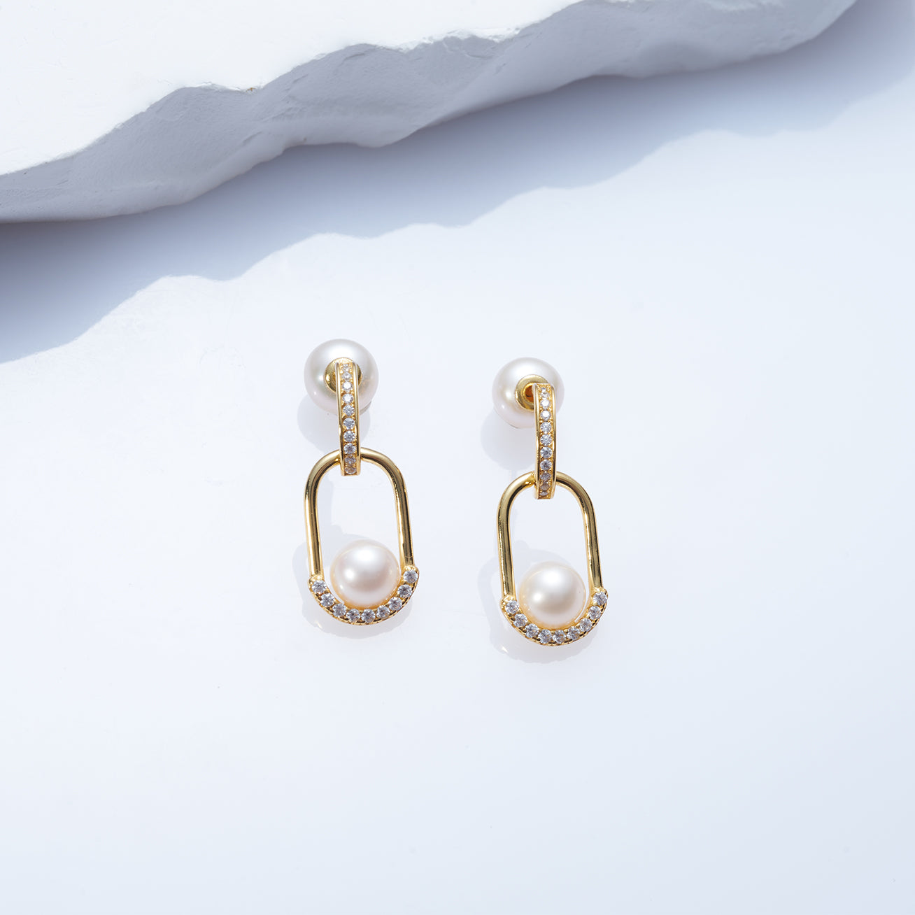 Top Grade Freshwater Pearl Earrings WE00786 | CONNECT - PEARLY LUSTRE