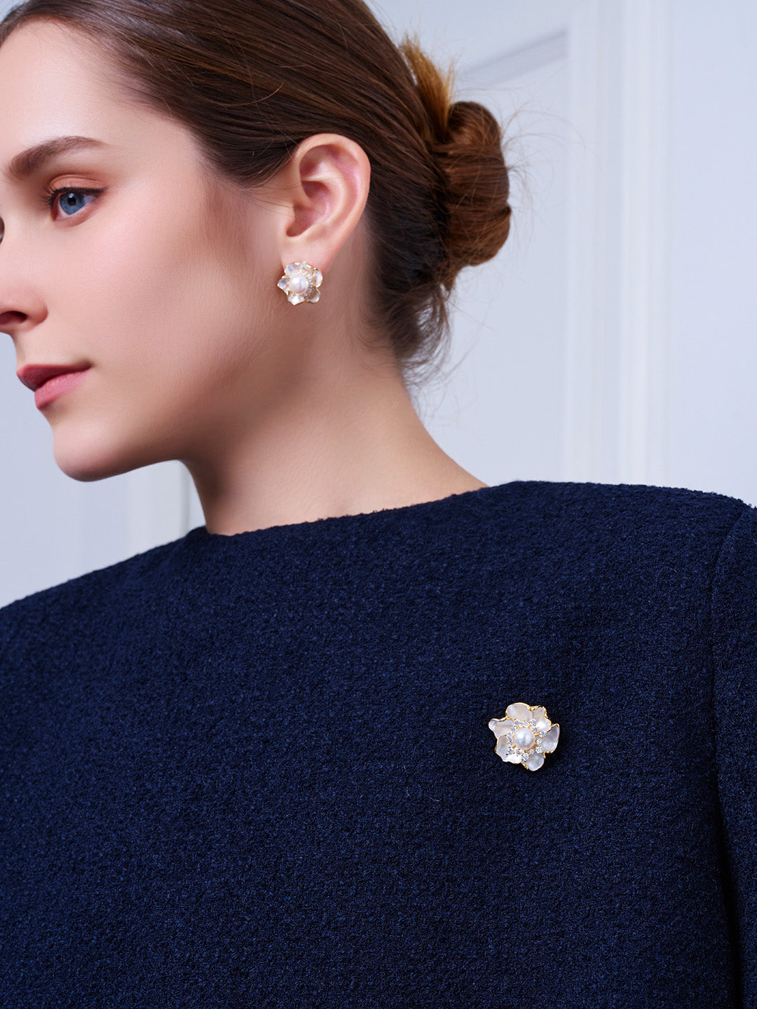 Elegant Freshwater Pearl Brooch WC00101 | ORCHID