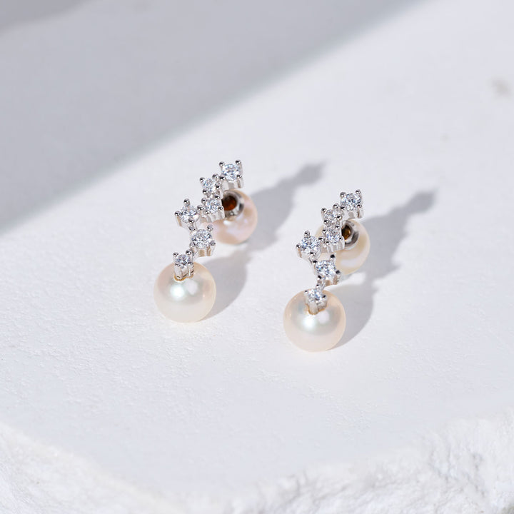 Boucles d'oreilles en perles d'eau douce de qualité supérieure, WE00809 | ÉTOILÉ