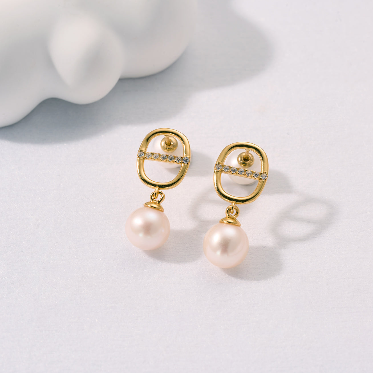 Top Grade Freshwater Pearl Earrings WE00812 | CONNECT - PEARLY LUSTRE