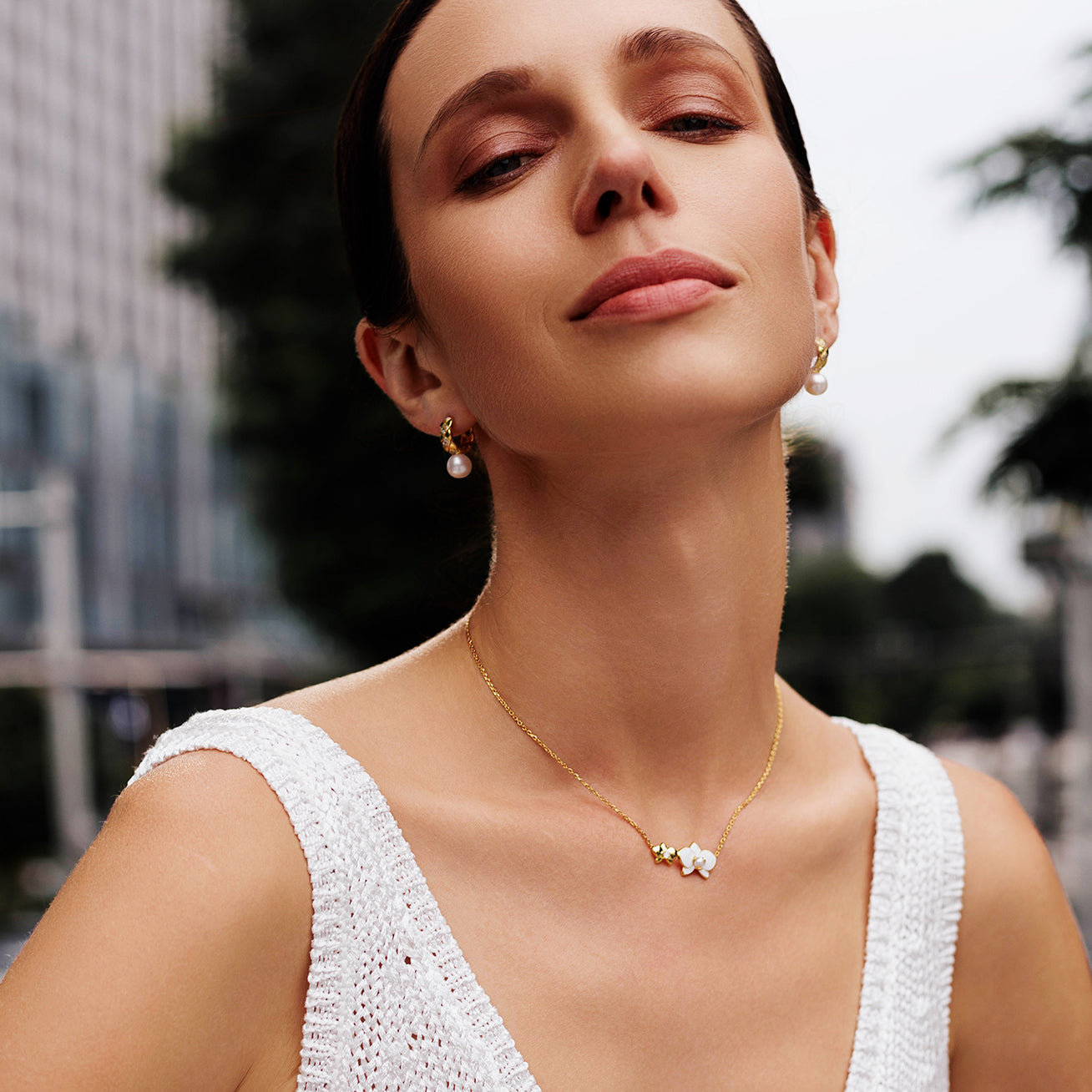Top Grade Freshwater Pearl Set WS00121 | ORCHID - PEARLY LUSTRE