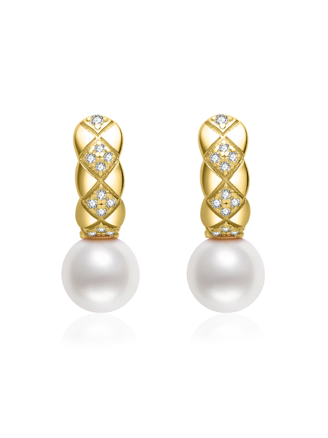 Pendientes de perla de agua dulce de primera calidad WE00817 | ELEGANTE