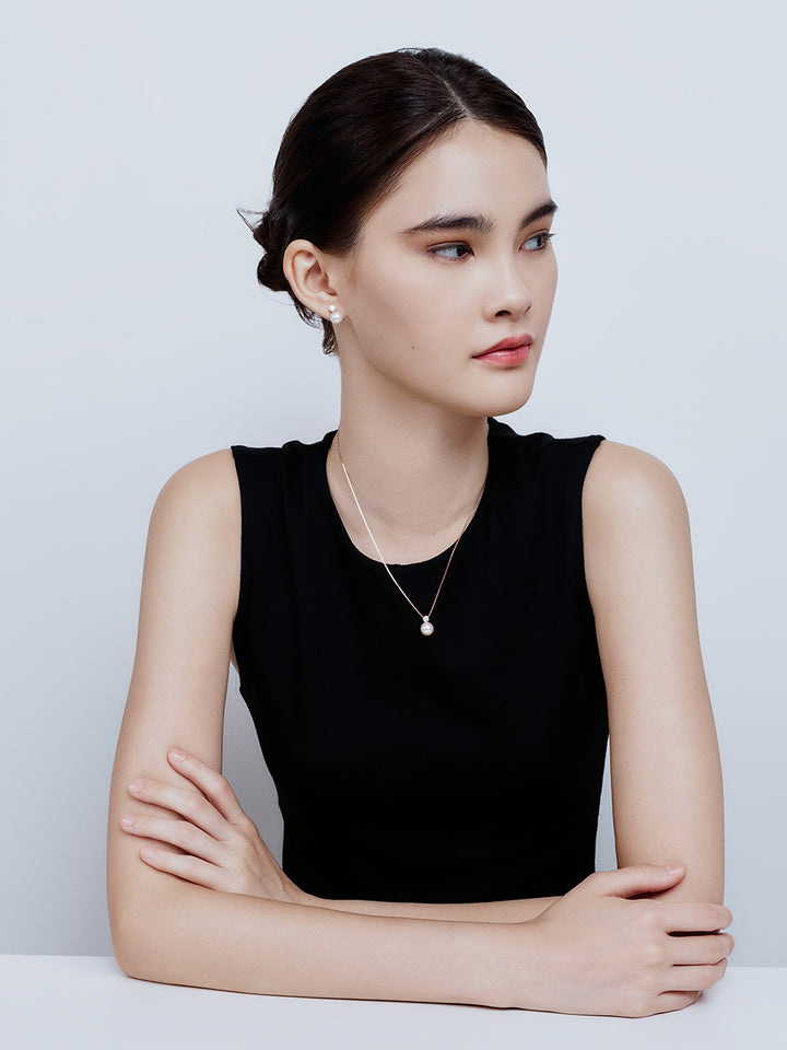 Collar de perlas de agua dulce de primera calidad WN00692| BURBUJA