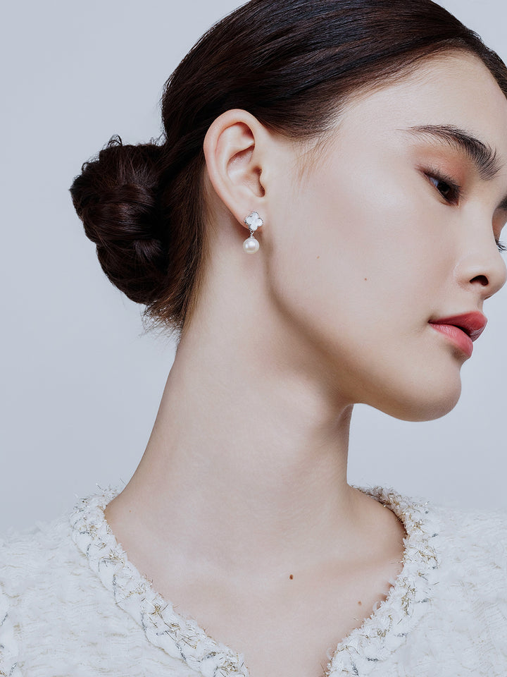 Anting Mutiara Air Tawar Gred Atas WE00829 | INDAH MOTHER OF PEARL