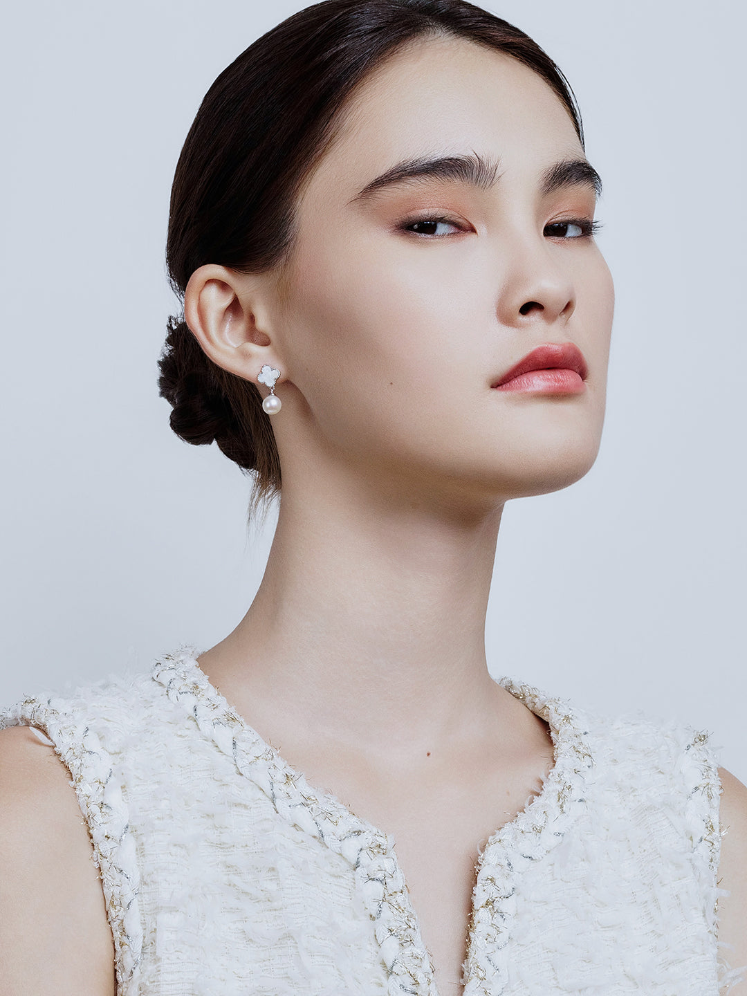 Anting Mutiara Air Tawar Gred Atas WE00829 | INDAH MOTHER OF PEARL