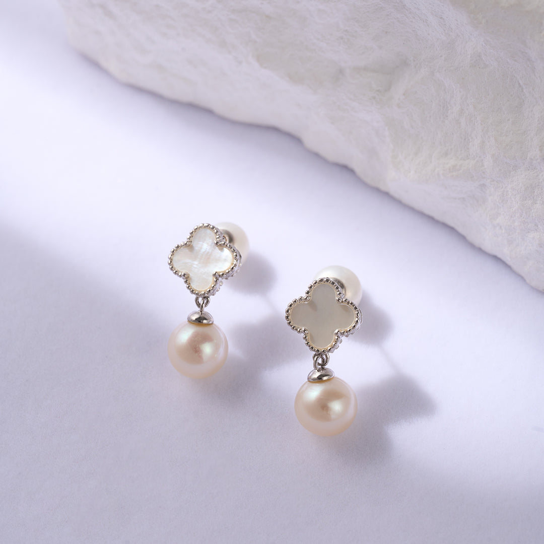 Anting-anting Mutiara Air Tawar yang Elegan WE00829