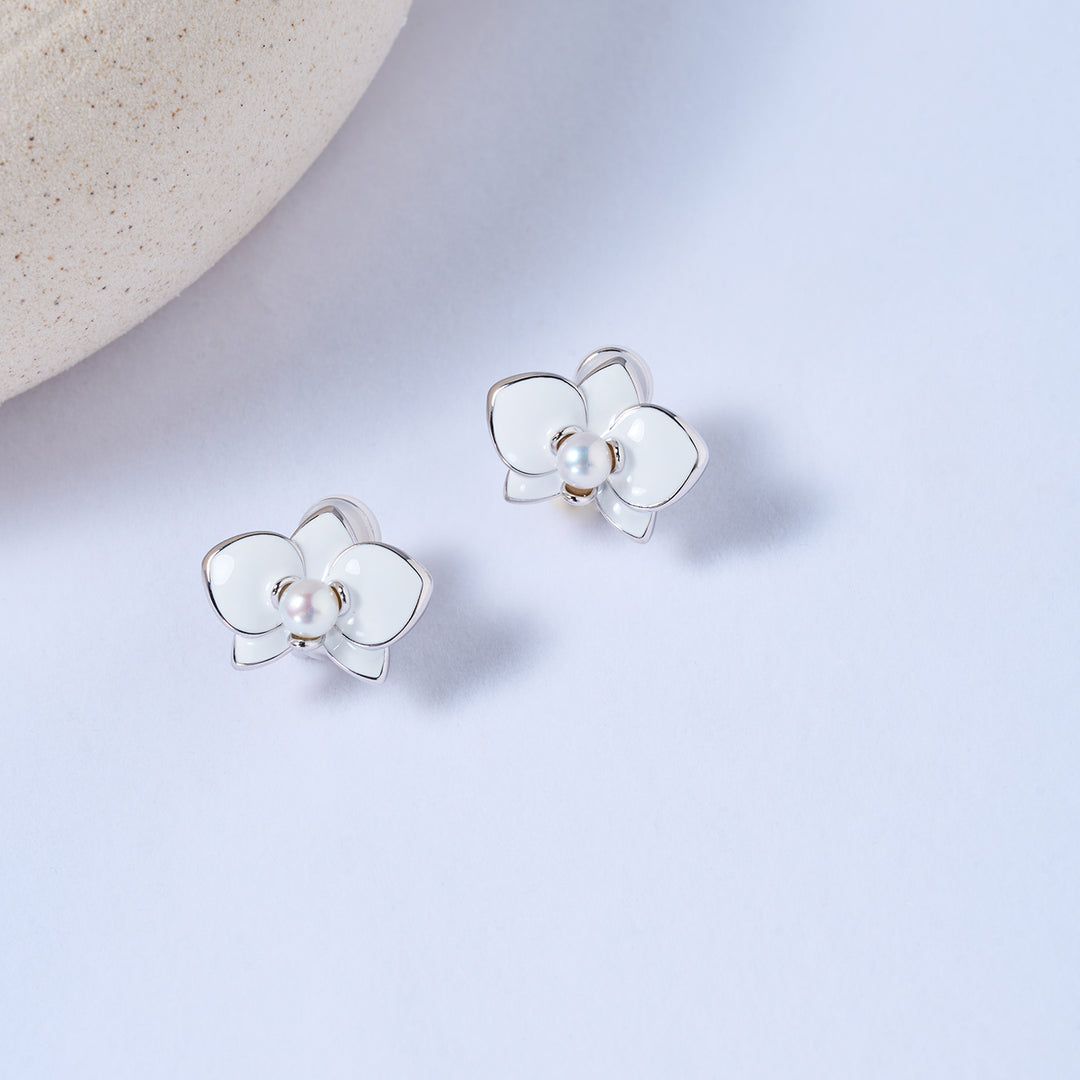 Clip-On Top Grade Freshwater Pearl Earrings WE00831 | ORCHID - PEARLY LUSTRE