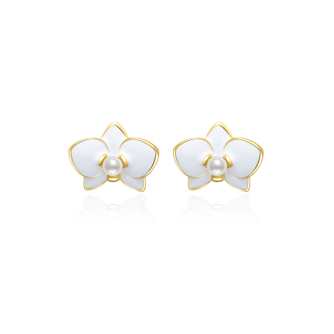 Clip-On Top Grade Freshwater Pearl Earrings WE00832 | ORCHID - PEARLY LUSTRE