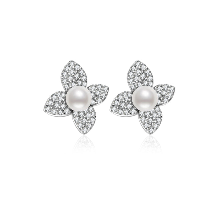 Boucles d'oreilles en perles d'eau douce de qualité supérieure, WE00837 | ORCHIDÉE